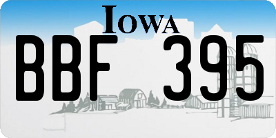 IA license plate BBF395
