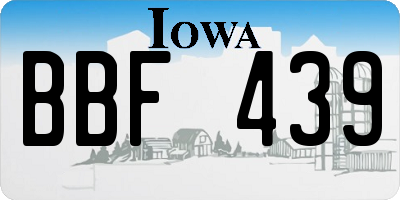 IA license plate BBF439