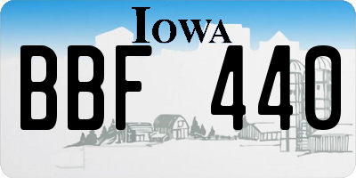 IA license plate BBF440