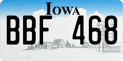 IA license plate BBF468