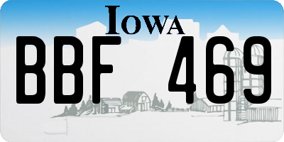 IA license plate BBF469