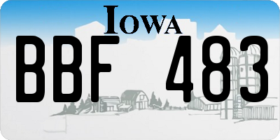 IA license plate BBF483