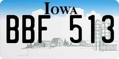 IA license plate BBF513