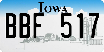 IA license plate BBF517