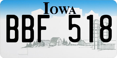 IA license plate BBF518