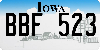 IA license plate BBF523