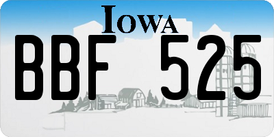 IA license plate BBF525