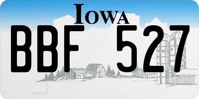 IA license plate BBF527