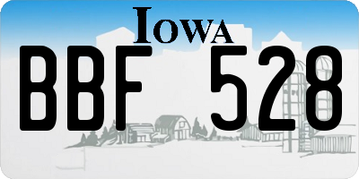 IA license plate BBF528