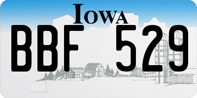 IA license plate BBF529