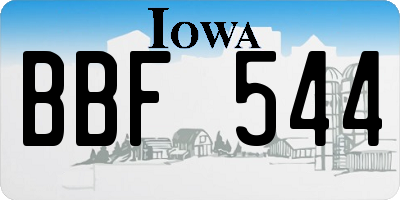 IA license plate BBF544