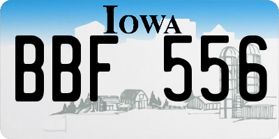 IA license plate BBF556