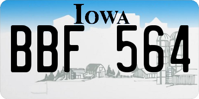 IA license plate BBF564