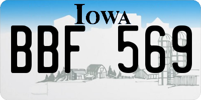 IA license plate BBF569