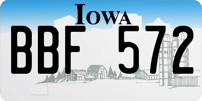IA license plate BBF572