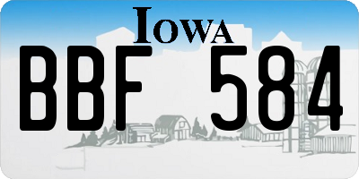 IA license plate BBF584