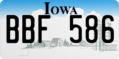 IA license plate BBF586