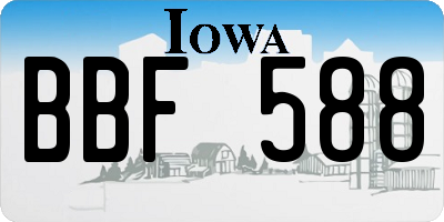 IA license plate BBF588