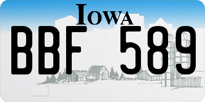 IA license plate BBF589