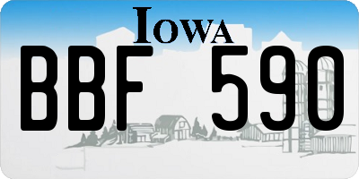 IA license plate BBF590