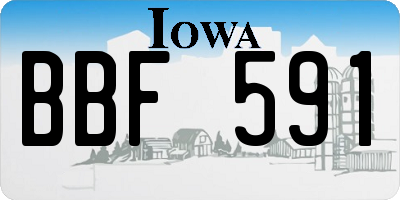 IA license plate BBF591