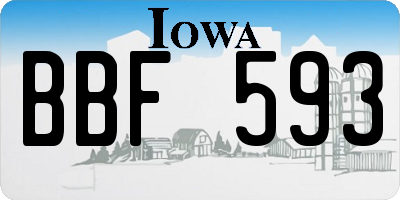 IA license plate BBF593