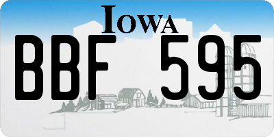 IA license plate BBF595