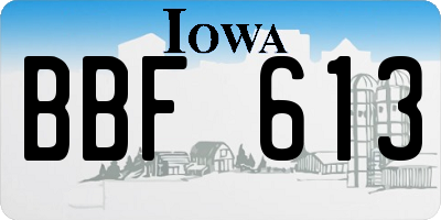 IA license plate BBF613