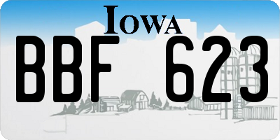 IA license plate BBF623