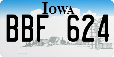 IA license plate BBF624