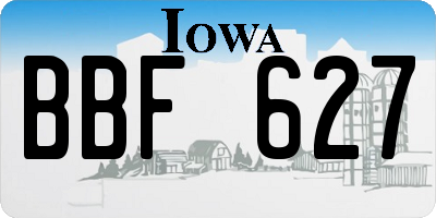 IA license plate BBF627