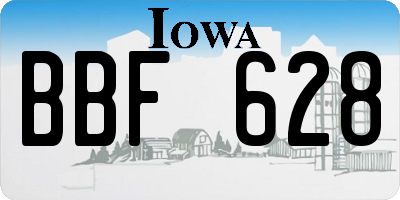 IA license plate BBF628