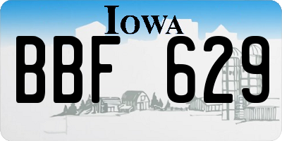 IA license plate BBF629