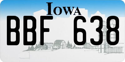 IA license plate BBF638