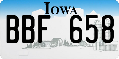 IA license plate BBF658