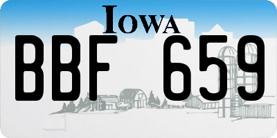 IA license plate BBF659
