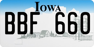 IA license plate BBF660
