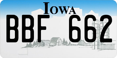 IA license plate BBF662