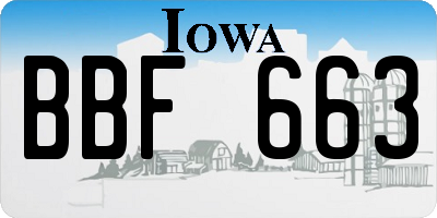 IA license plate BBF663