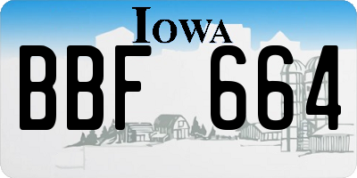 IA license plate BBF664