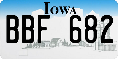 IA license plate BBF682