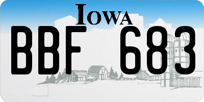 IA license plate BBF683