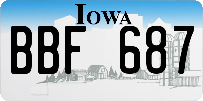 IA license plate BBF687