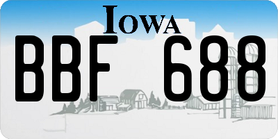 IA license plate BBF688