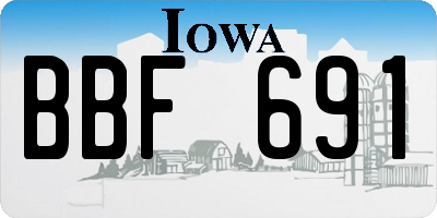 IA license plate BBF691