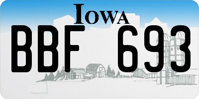 IA license plate BBF693