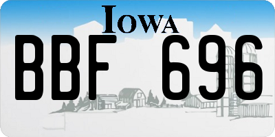 IA license plate BBF696