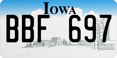 IA license plate BBF697