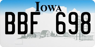 IA license plate BBF698