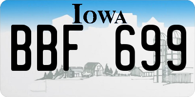 IA license plate BBF699